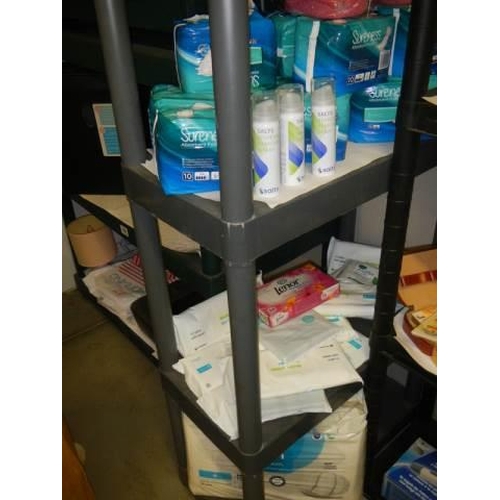 457 - Five shelves of assorted household cleaning items etc., COLLECT ON LY.