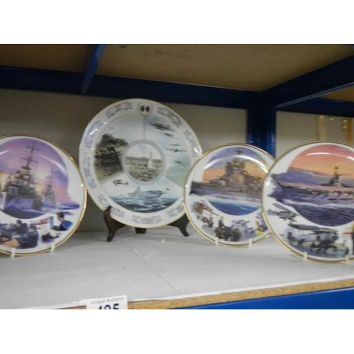 495 - A quantity of battle ship plates and a figure, COLLECT ONLY.