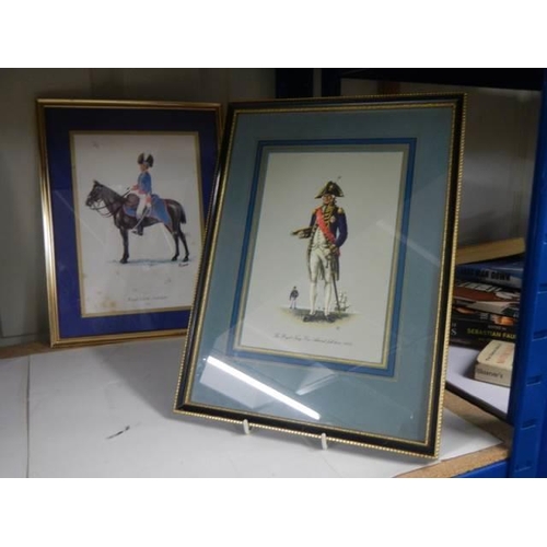 500 - Four framed and glazed military uniform prints.