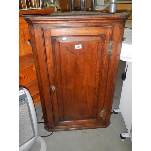 510 - A Victorian oak corner cupboard, COLLECT ONLY.