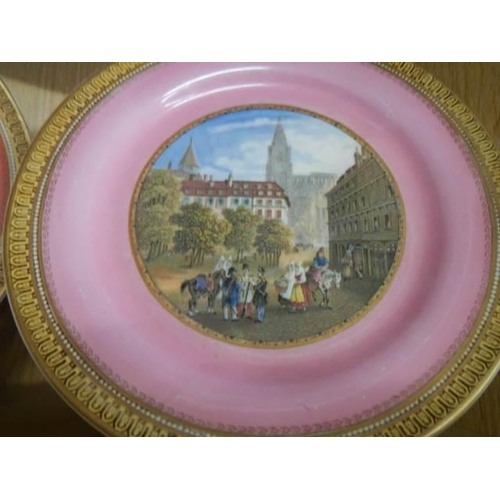 563 - Four Victorian Pratt ware plates.