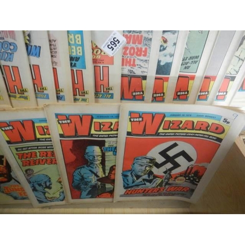 565 - A good lot of 1970's Wizard, Hotspur comics etc.,