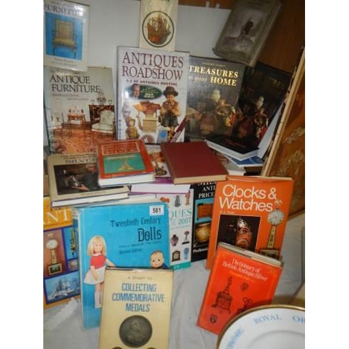 581 - A good lot of antique reference books.