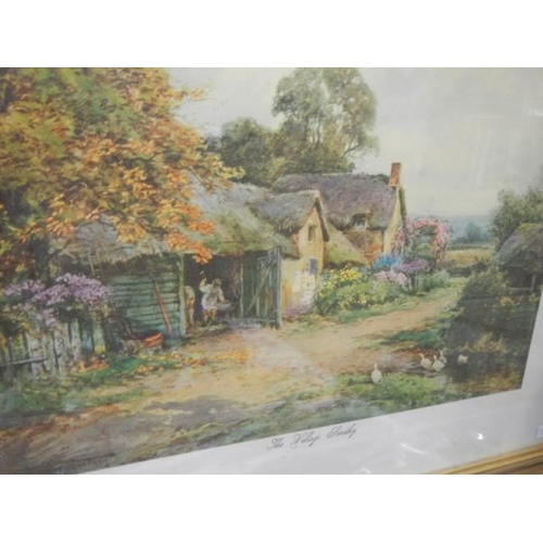 632 - A mid 20th century gilt framed print entitled 'The Village Smith' COLLECT ONLY.