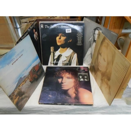 644 - A good lot of Barbara Streisand LP records.