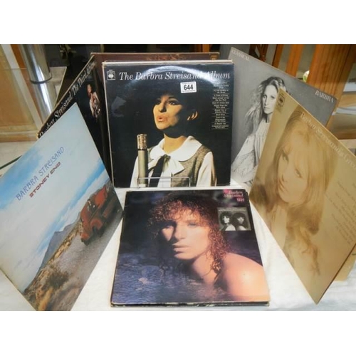 644 - A good lot of Barbara Streisand LP records.