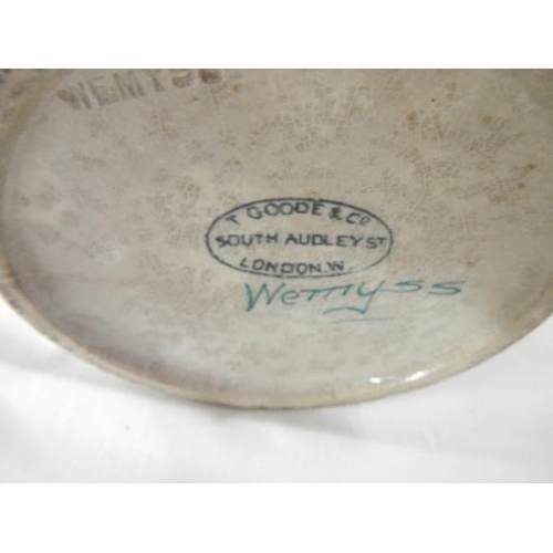 661 - A Wemmys pottery conserve pot, a/f.