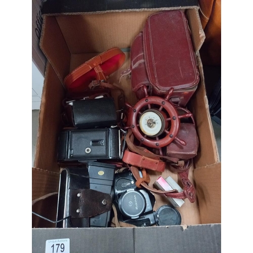 179 - A quantity of cameras etc. COLLECT ONLY