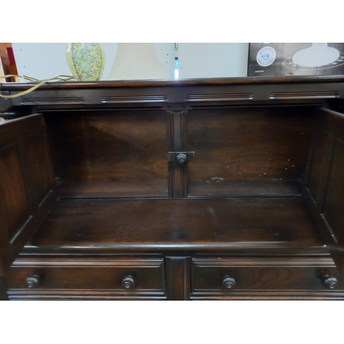 198 - A 1950's oak buffet COLLECT ONLY