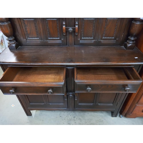 198 - A 1950's oak buffet COLLECT ONLY