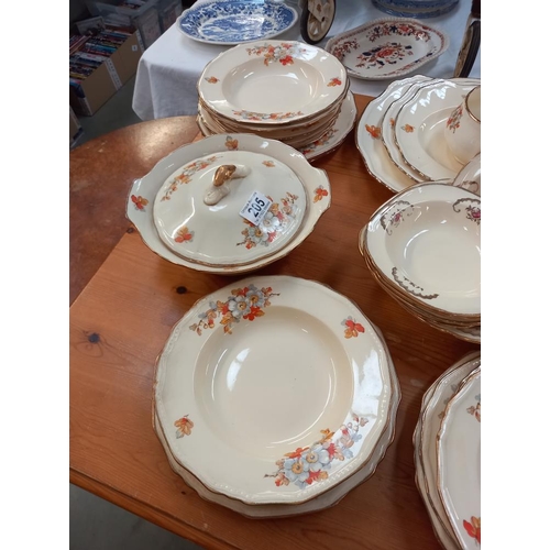 205 - A 28 piece vintage Alfred Meakin dinner set and a different patterned Alfred Meakin dessert set COLL... 