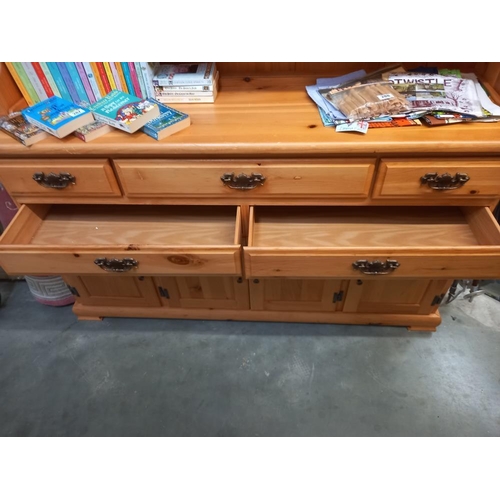 284 - A large solid pine dresser COLLECT ONLY