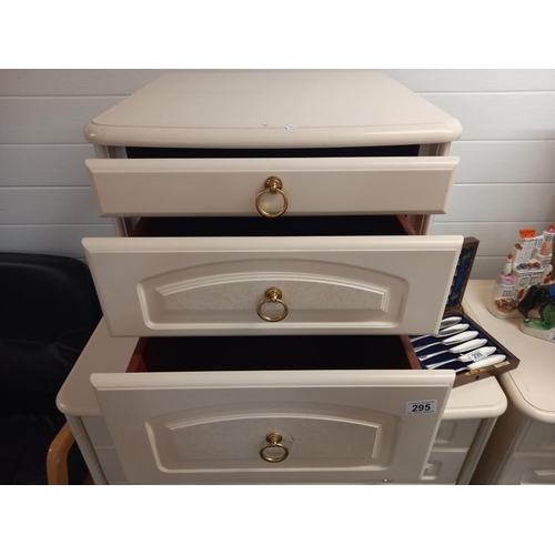 295 - A pair of bedside chests and 2 chest of drawers COLLECT ONLY