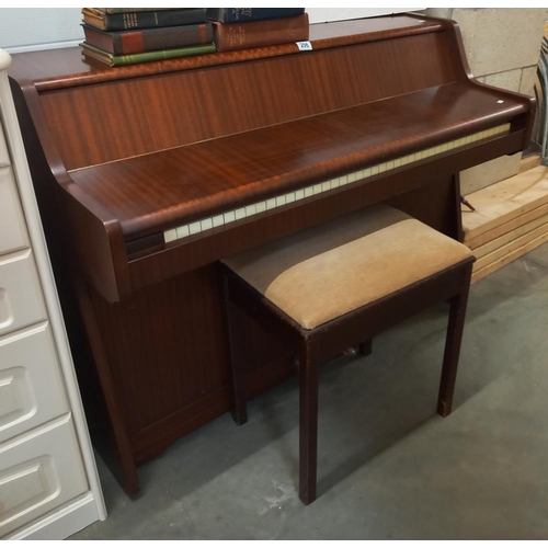 296 - A Kemble piano with stool COLLECT ONLY