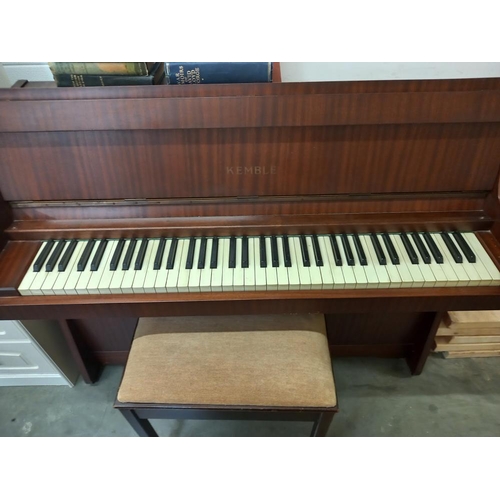 296 - A Kemble piano with stool COLLECT ONLY