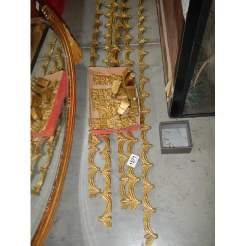 1571 - A quantity of gilt furniture fittings, COLLECT ONLY.