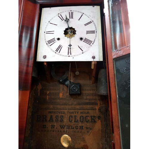 369 - An American wall clock (glass A/F) COLLECT ONLY