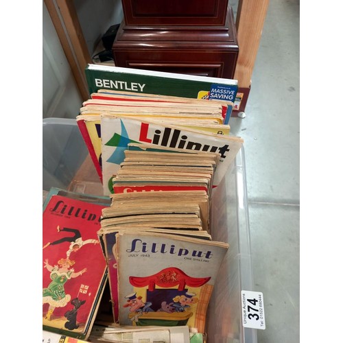 374 - A quantity of magazines including Mad, Epic & 1940's Lilliput magazine