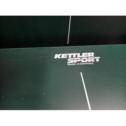 389 - A Kettler garden table tennis table and 2 bats (missing net) COLLECT ONLY