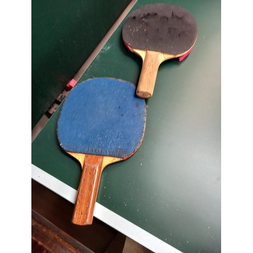 389 - A Kettler garden table tennis table and 2 bats (missing net) COLLECT ONLY