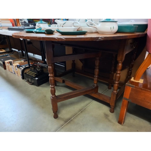 408 - A 1930's large oak gateleg table COLLECT ONLY