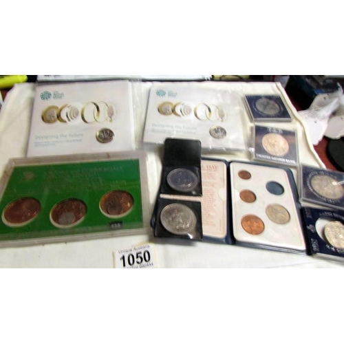 1050 - A mixed lot of commemorative coins including crowns.