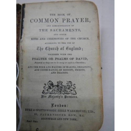 1052 - A silver fronted 'The Book Of Common Prayer' hall marked Chester 1905, maker J & R G.