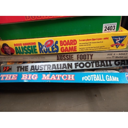 2403 - A quantity of Aussie rules football games etc. COLLECT ONLY