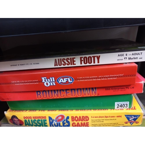 2403 - A quantity of Aussie rules football games etc. COLLECT ONLY