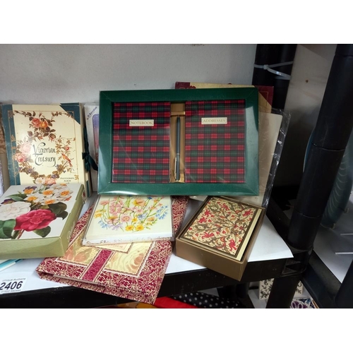 2406 - A quantity of new notebooks/notelets, photo albums & Christmas cards etc. COLLECT ONLY