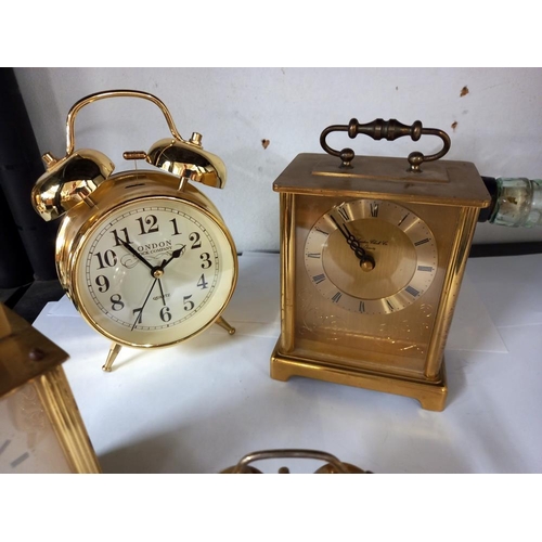 2430 - 2 mantle clocks & 2 alarm clocks