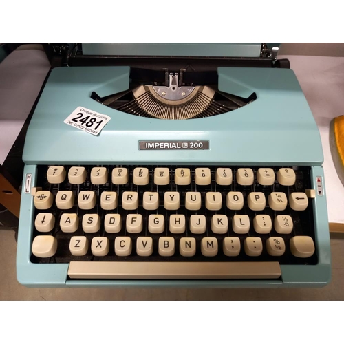 2481 - An Imperial 200 typewriter in case COLLECT ONLY