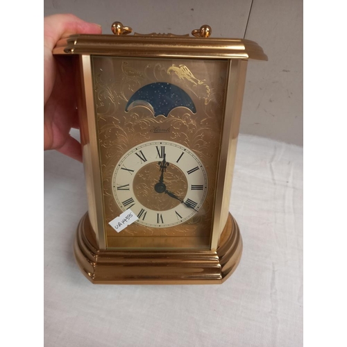 18 - A vintage mantle clock & a Hermle moon phase clock