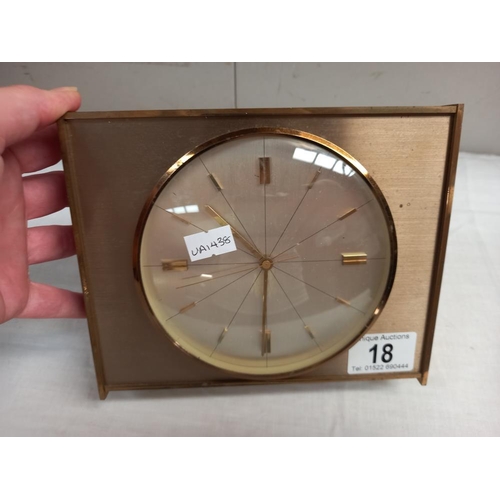 18 - A vintage mantle clock & a Hermle moon phase clock