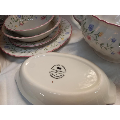 27 - A large Johnson Brothers dinner set, approximately 100 pieces COLLECT ONLY