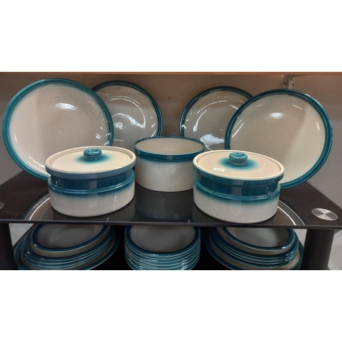 28 - A Wedgwood 'Blue Pacific' dinner set, approximately 50 pieces COLLECT ONLY