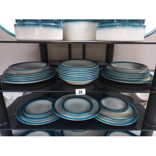 28 - A Wedgwood 'Blue Pacific' dinner set, approximately 50 pieces COLLECT ONLY