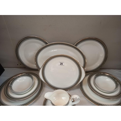 29 - A Royal Doulton 'Braemer' dinner set, approximately 34 pieces COLLECT ONLY