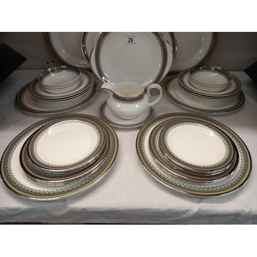 29 - A Royal Doulton 'Braemer' dinner set, approximately 34 pieces COLLECT ONLY