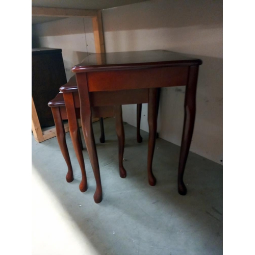 50 - A mahogany nest of tables COLLECT ONLY