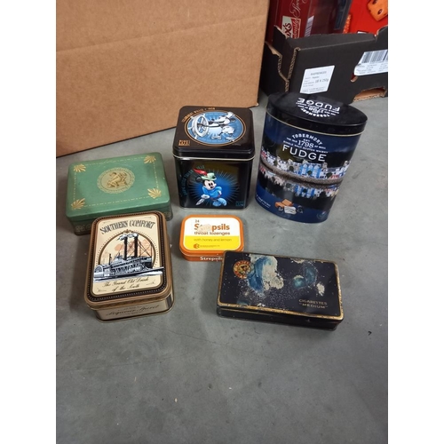 2568 - 3 large boxes of collectable tins COLLECT ONLY