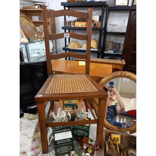 2571 - A pair of 1930's chairs with bergere cane seats COLLECT ONLY