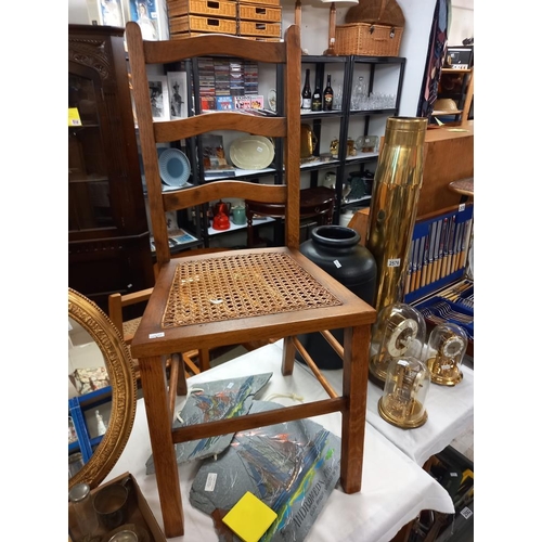 2571 - A pair of 1930's chairs with bergere cane seats COLLECT ONLY