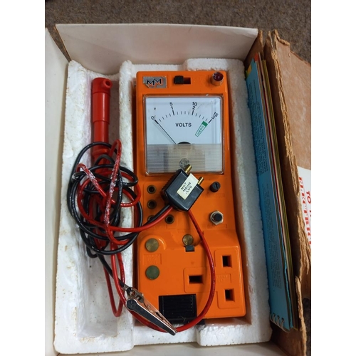 2594 - 3 electrical test meters including a cased watt meter, an ohmmeter & a digital voltmeter COLLECT ONL... 