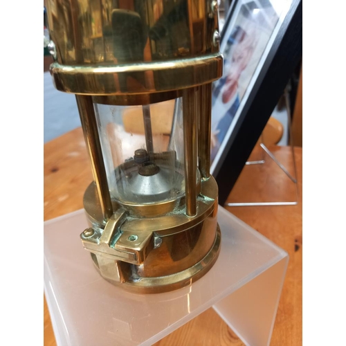 2598 - A brass Eccles type 6 miners lamp