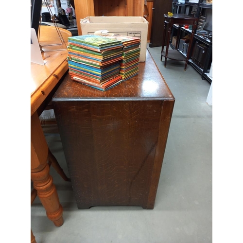 2603 - A mid 20th century oak ply three drawer chest, COLLECT ONLY.