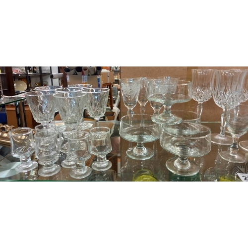 2633 - A good lot of drinking glasses and dessert bowls. Collect Only