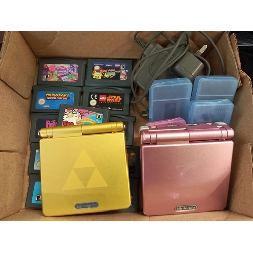 2636 - 2 Nintendo Gameboys and quantity of games. Collect Only