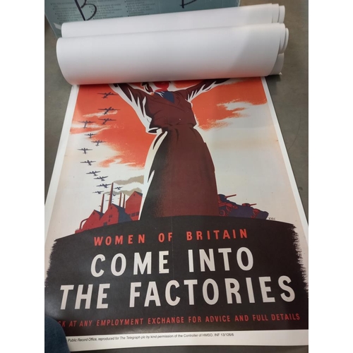 2641 - A quantity of reproduction WW2 posters. Collect Only