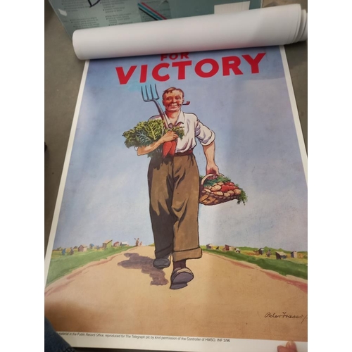 2641 - A quantity of reproduction WW2 posters. Collect Only